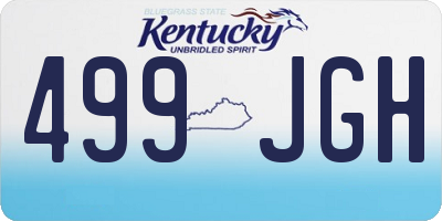KY license plate 499JGH