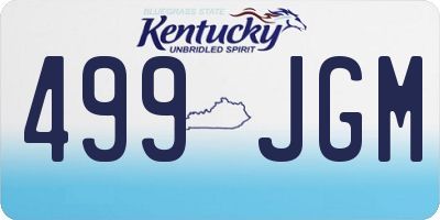 KY license plate 499JGM