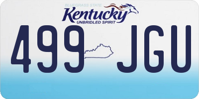 KY license plate 499JGU