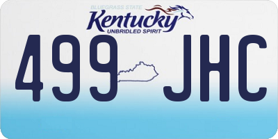 KY license plate 499JHC