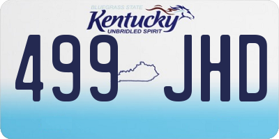 KY license plate 499JHD