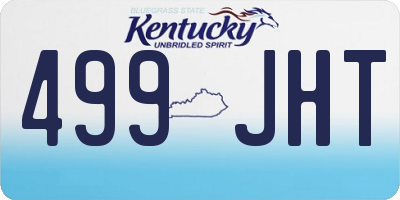 KY license plate 499JHT