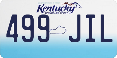 KY license plate 499JIL