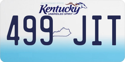 KY license plate 499JIT