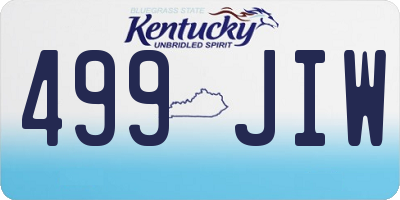 KY license plate 499JIW