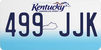 KY license plate 499JJK