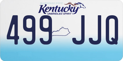 KY license plate 499JJQ