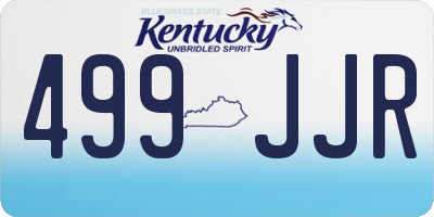 KY license plate 499JJR