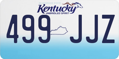 KY license plate 499JJZ