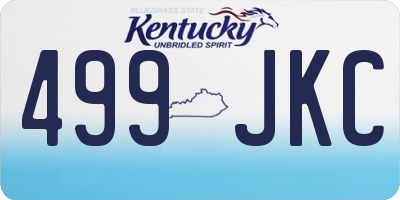 KY license plate 499JKC
