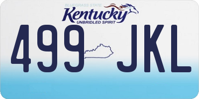 KY license plate 499JKL