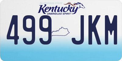 KY license plate 499JKM