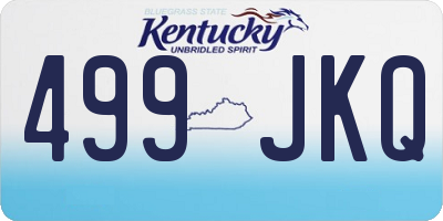 KY license plate 499JKQ