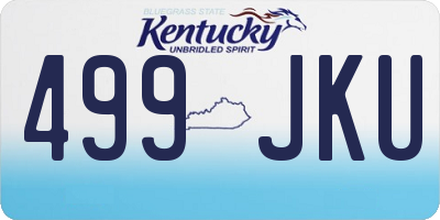 KY license plate 499JKU