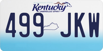KY license plate 499JKW