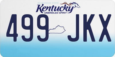 KY license plate 499JKX