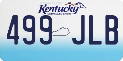 KY license plate 499JLB