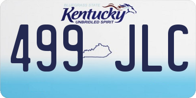 KY license plate 499JLC
