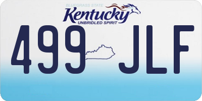 KY license plate 499JLF