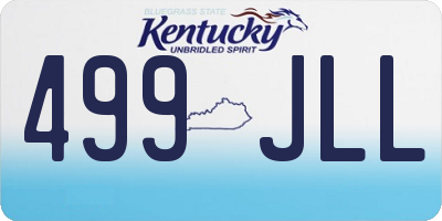 KY license plate 499JLL