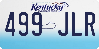 KY license plate 499JLR