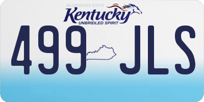 KY license plate 499JLS