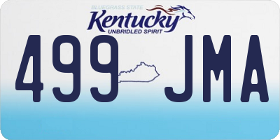 KY license plate 499JMA