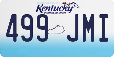 KY license plate 499JMI
