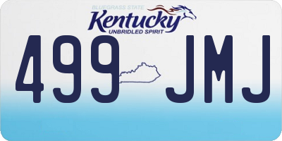 KY license plate 499JMJ