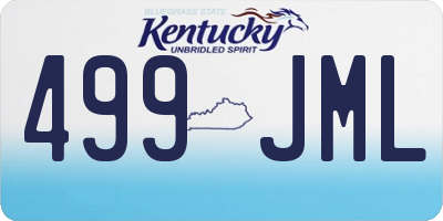 KY license plate 499JML