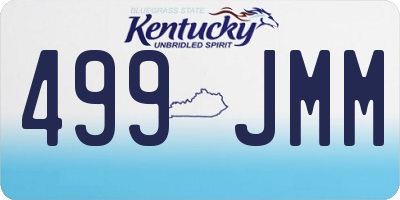 KY license plate 499JMM