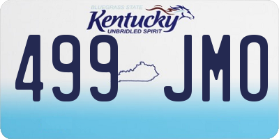 KY license plate 499JMO