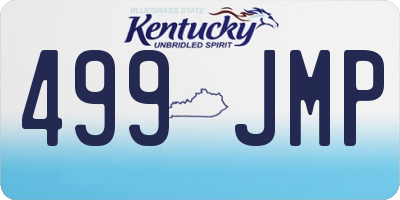 KY license plate 499JMP