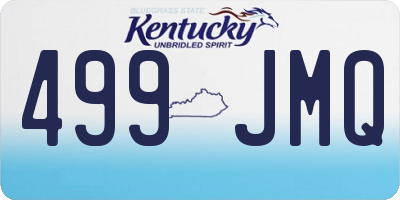 KY license plate 499JMQ