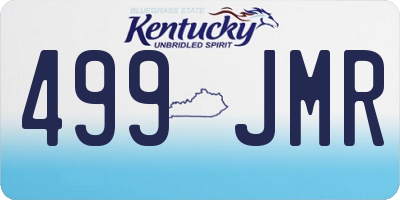 KY license plate 499JMR
