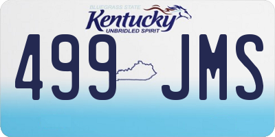 KY license plate 499JMS