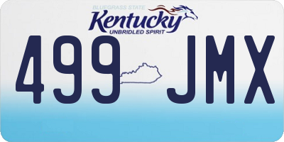 KY license plate 499JMX