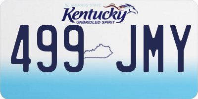 KY license plate 499JMY