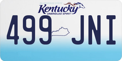 KY license plate 499JNI