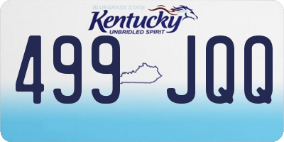 KY license plate 499JQQ