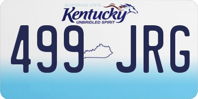 KY license plate 499JRG