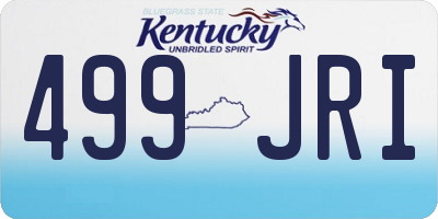KY license plate 499JRI