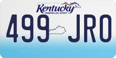 KY license plate 499JRO