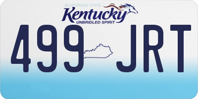 KY license plate 499JRT