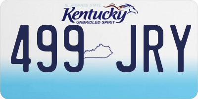 KY license plate 499JRY
