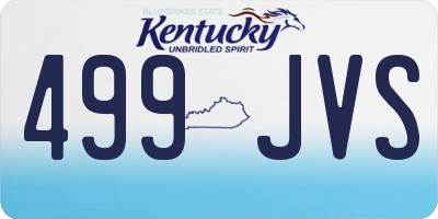 KY license plate 499JVS