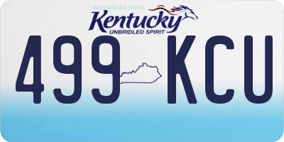 KY license plate 499KCU
