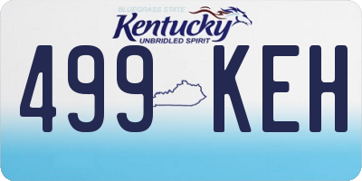 KY license plate 499KEH