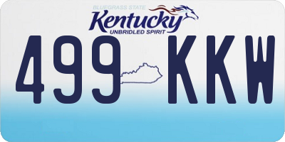 KY license plate 499KKW