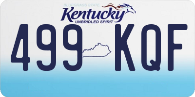 KY license plate 499KQF